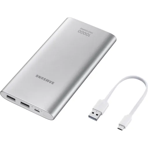 Imagen 6 de Batería Externa Samsung 10.000mAh Quick Charge Micro USB Plateada 2*USB