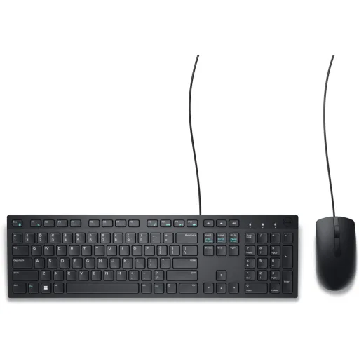 Imagen 1 de Kit Teclado Mouse Alámbrico Dell KM300C Conectividad USB Cable 1.8 mts  Negro