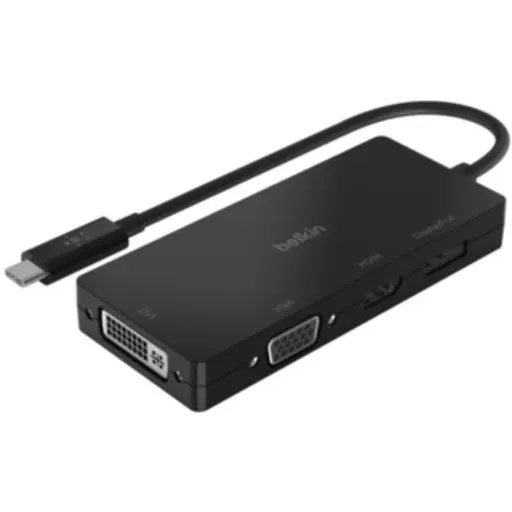 Imagen 0 de Adaptador Belkin Dock USB-C a Video Multipuerto HDMI 4K VGA DP DVI para Mac/PC