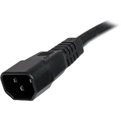 Imagen 1 de Cable de Poder IEC C14 a IEC C15 14 AWG 91cm para Computadores Servidor UPS