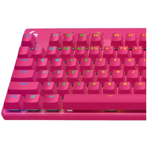 Imagen 1 de Logitech G PRO X TKL LIGHTSPEED Wireless Gaming Keyboard, Tactile Switches (GX Brown), Magenta - Teclado - sin teclado numérico - retroiluminación - Bluetooth, LIGHTSPEED - QWERTY - EE. UU. - interruptor: GX Brown Tactile - magenta