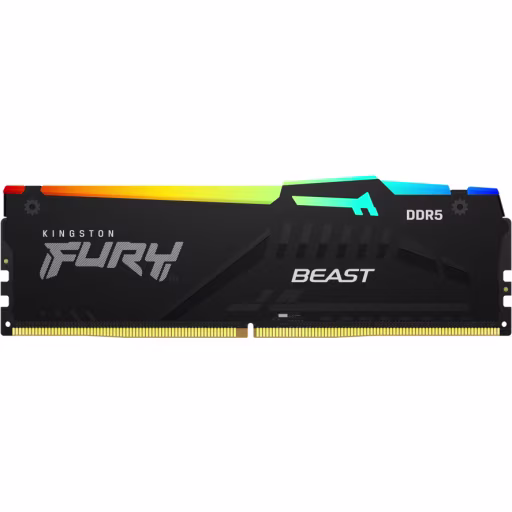 Imagen 1 de Memoria RAM 32GB DDR5 6000MHz DIMM CL36 Non-ECC 1.35v 288p KingstonFuryBeastRGB
