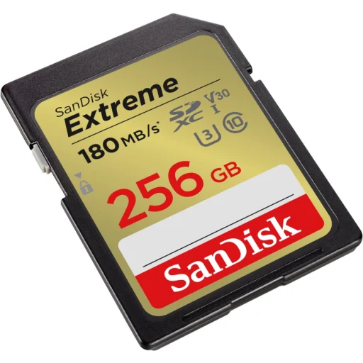 Imagen 3 de SanDisk Extreme - Tarjeta de memoria flash - 256 GB - Video Class V30 / UHS-I U3 / Class10 - SDHC UHS-I