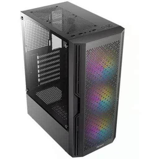 Imagen 4 de Gabinete Gamer Antec AX20, MidTower RGB 2*USB2.0 USB3.0 Vidrio lateral ATX Negro