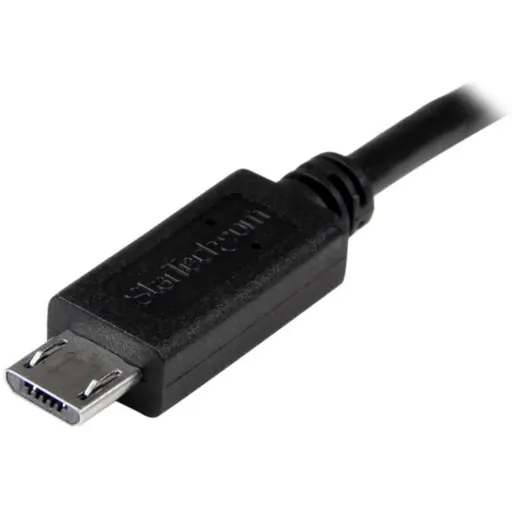Imagen 1 de Cable USB 2.0, micro USB Macho a micro USB Macho 8" 20cm OTG 28AWG color Negro