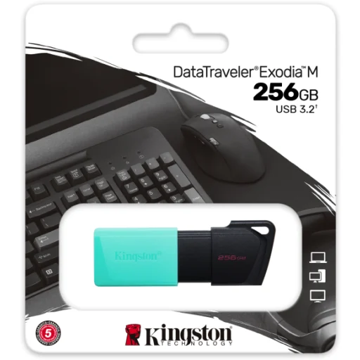 Imagen 5 de Pendrive 256GB Kingston DataTraveler Exodia M USB3.2 Gen1 Color Negro/Verde-az