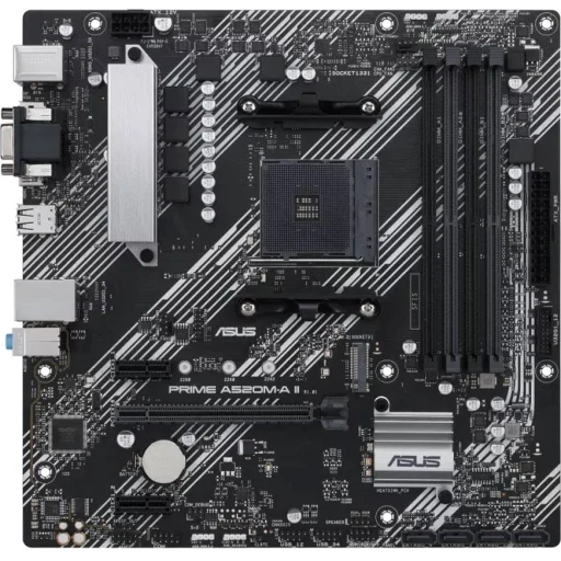 Imagen 2 de Tarjeta Madre Asus PRIME A520M-A II/CSM AMD AM4 4*DDR4 M.2 DP HDMI VGA USB3.2