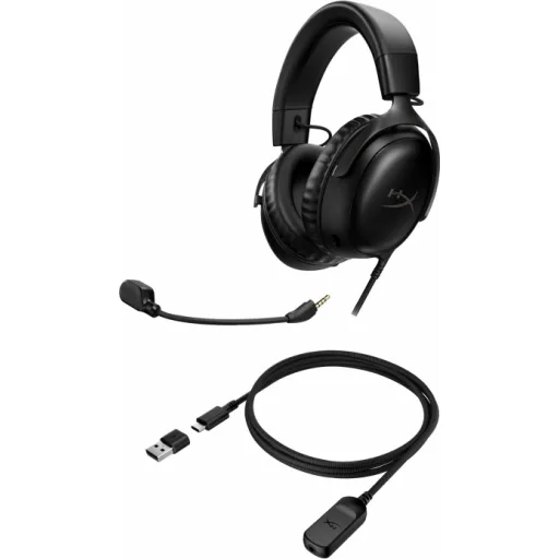 Imagen 3 de Audífonos Gamer Alambricos HyperX Cloud III, USB C/A, 3.5mm DTS Color Negro