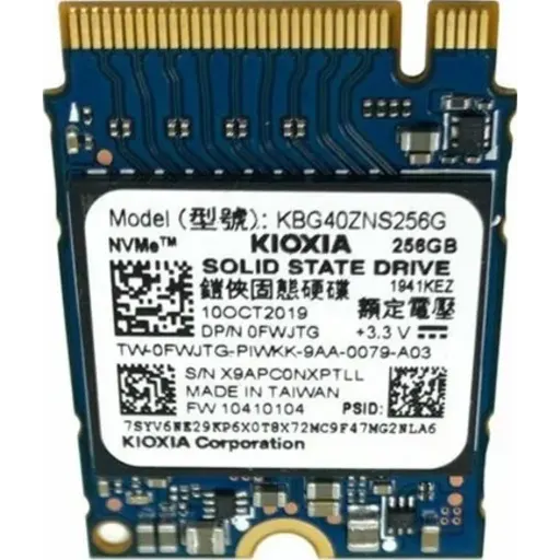 Imagen 0 de Unidad SSD Kioxia BG4 256GB M.2 22*30 PCIe3x4 NVMe Lect 2200MB/s Esc 1400MB/s