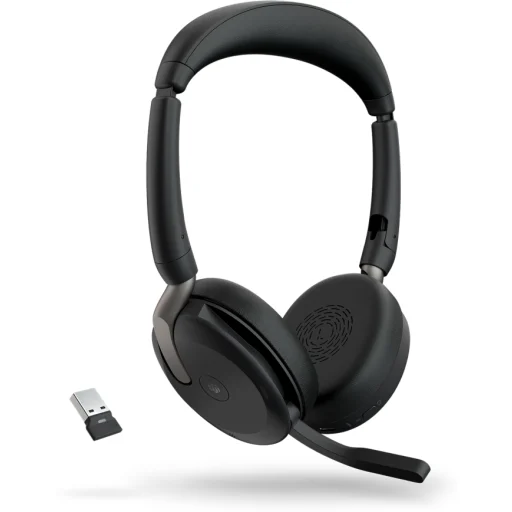 Imagen 3 de Audífonos Inalámbricos Prof Jabra Evolve2 65 Flex Link MS 380a c/mic USB-C/A Neg