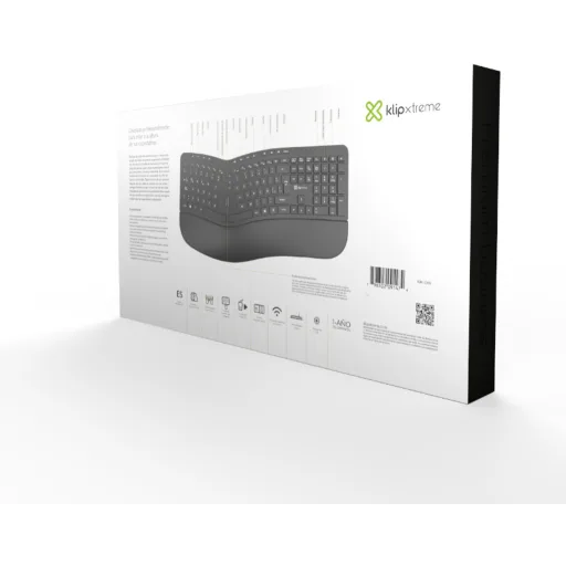 Imagen 6 de Teclado Inalámbrico Ergonómico KlipX KBK-530S Wireless 2.4GHz Español Negro