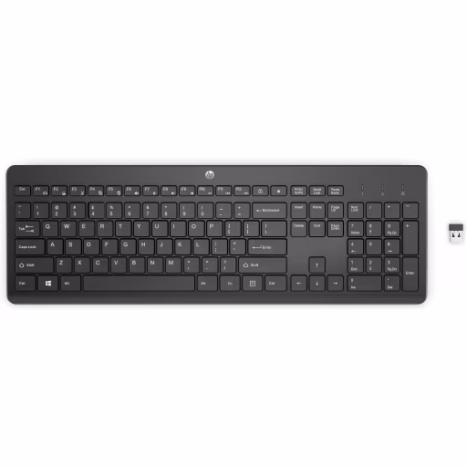 Teclado Inalámbrico HP 230, Tradicional QWERTY+Numérico Español USB Color Negro