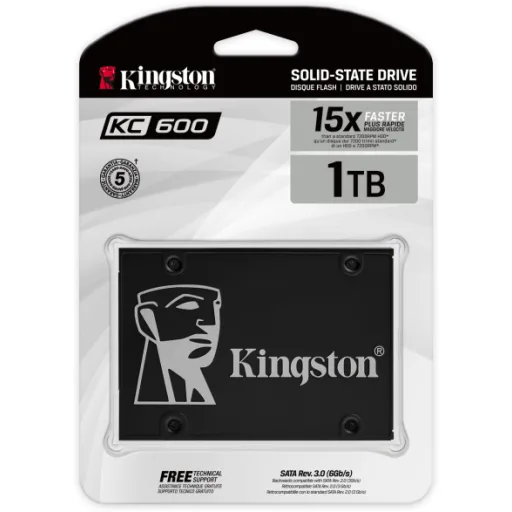 Imagen 3 de Unidad SSD Kingston SKC600 1TB 2.5" 7mm SATA 3 3D TLC Lect 500MB/s Esc 520MB/s