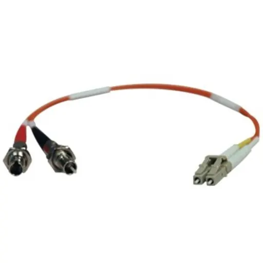 Imagen 2 de Tripp Lite 0.3M Duplex Multimode Fiber Optic 62.5/125 Adapter LC/ST M/F 1ft 1' 0.3 Meter - Cable de red - LC de modos múltiples (M) a modo múltiple ST (H) - 0.3 m - fibra óptica - impresión a dos caras - 62,5/125 micras - naranja