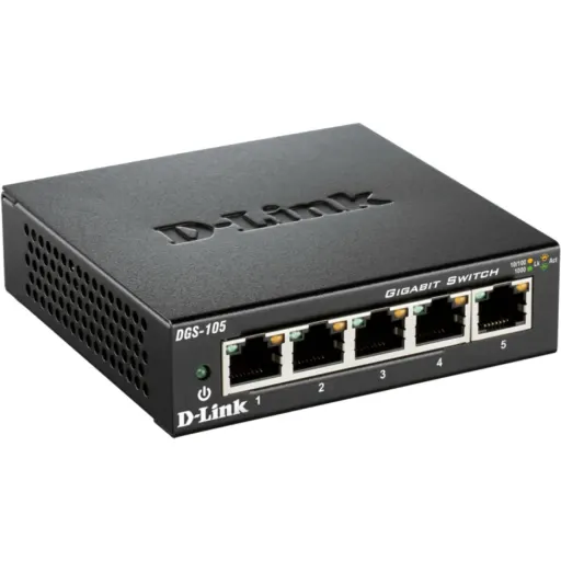 Imagen 2 de Switch D-Link DGS-105, 5 Puertos 10/100/1000Mbps Ideal para Gaming, Streaming 4K