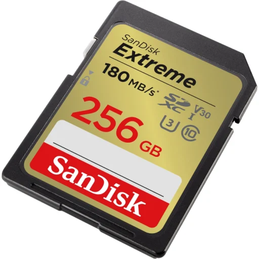 Imagen 1 de SanDisk Extreme - Tarjeta de memoria flash - 256 GB - Video Class V30 / UHS-I U3 / Class10 - SDHC UHS-I