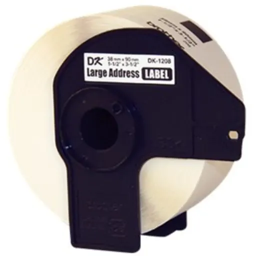 Imagen 1 de Etiqueta Térmica Brother DK1208 38x90mm precut label rollo 400 unds Blanco