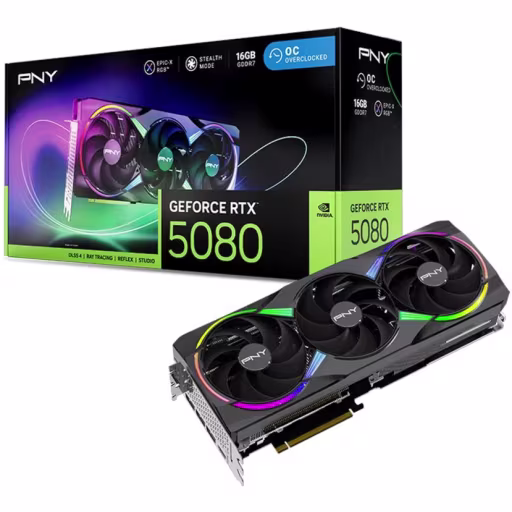 Imagen 0 de Tarjeta de Video PNY GF-RTX 5080 ARGB 16GB GDDR7 3*DP HDMI PCIe5.0x16