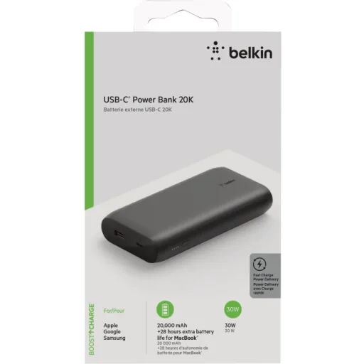 Imagen 5 de Bateria 20.000 mAh USB-A y USB-C 30W Belkin Negro