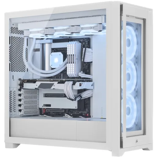 Imagen 15 de Gabinete Corsair iCUE 5000X RGB QL MidTower Ventana Cristal USB-C 2*USB3.0 Blanc