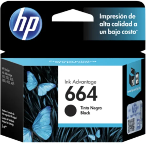 Imagen 4 de Cartridge HP 664 Negro Tinta para Deskjet IA 1115/2135/3635/3775, 120Pág 2ml 
