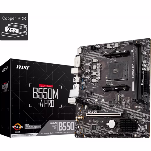 Imagen 0 de Tarjeta Madre MSI B550M-A PRO Chipset B550 Socket AM4 DDR4 M.2 HDMI LAN mATX