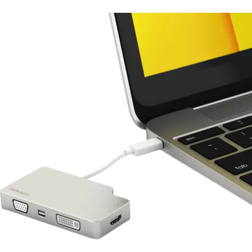 Imagen 4 de Adaptador de Video StarTech 4en1 USB-C a VGA DVI HDMI MiniDisplayPort 30Hz Plata