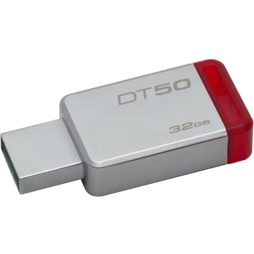Imagen 0 de Pendrive 32GB Kingston DataTraveler USB 3.0 Compacto y Ligero Color Rojo y Plata