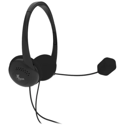 image of a Cintillo para videoconferencias Xtech XTH-230 c/mic Cable 1.5m Jack 3.5mm Negro