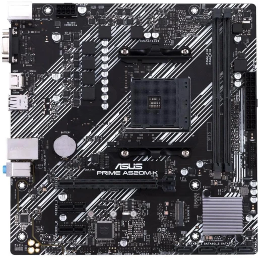 Imagen 2 de Tarjeta Madre Asus PRIME A520M-K AMD Ryzen AM4 2*DDR4 M.2 HDMI VGA USB3.2 mATX