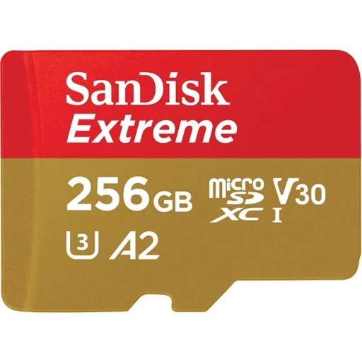 Memoria MicroSDXC 256GB SanDisk Extreme A2 C10 V30 UHS-I U3 190MBs 130MBs c/Adap