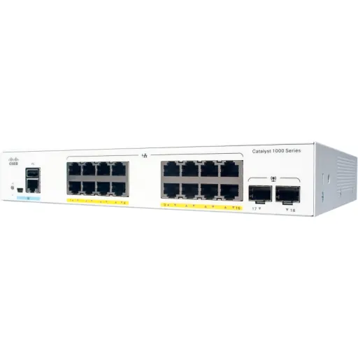 Imagen 0 de Switch Cisco Catalyst 1000, 16 puertos GE PoE, 2 puertos 1G SFP