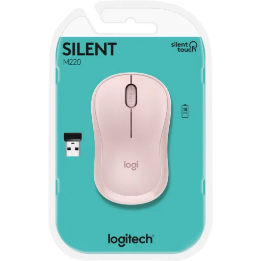 Imagen 6 de Mouse Inalámbrico Logitech M220 Silent Óptico 1000DPI 2.4Ghz 3 Bot USB Oro Rosa