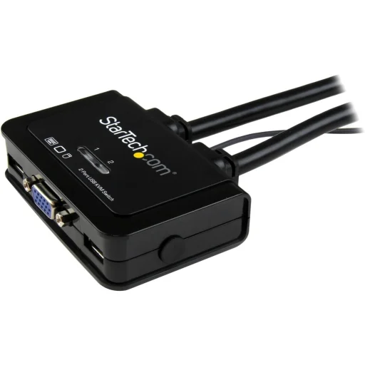 Imagen 1 de StarTech.com Switch Conmutador KVM de Cable con 2 Puertos VGA USB Alimentado por USB con Interruptor Remoto - Conmutador KVM - 2 x KVM port(s) - 1 usuario local - sobremesa