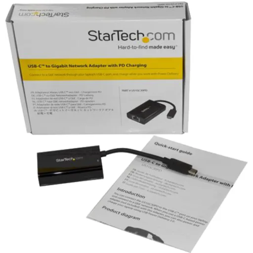 Imagen 4 de Adaptador USB-C a Red Ethernet Gigabit 10/100/1000B-T Pto RJ-45 Negro StarTech