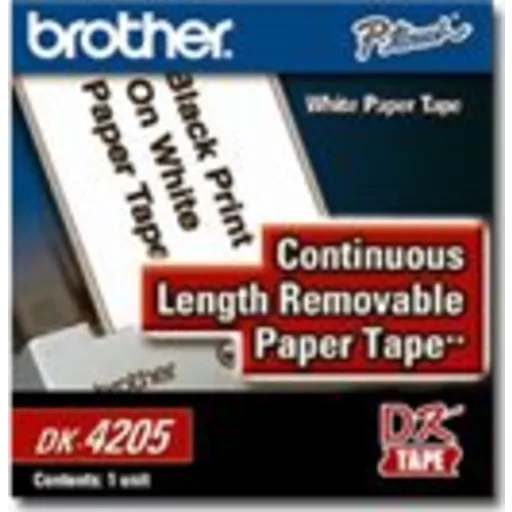 Brother Removable White Paper Tape DK4205
