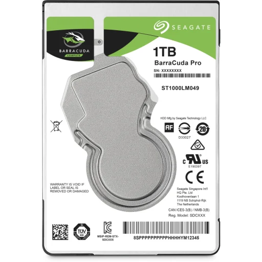 Imagen 0 de Disco Duro Seagate Barracuda Pro 1TB 2.5" 7mm 7200 RPM SATAIII 6 Gb/s 128MB