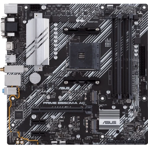 Imagen 5 de Tarjeta Madre Asus PRIME B550M-A AC AMD AM4 4*DDR4 WiFi 2*M.2 DVI HDMI VGA mATX