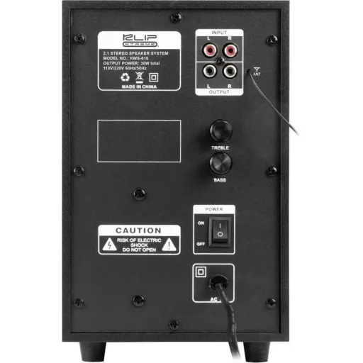 Imagen 1 de Parlantes KlipX Subwoofer 2.1 40W RMS Bluetooth c/control Jack3.5 USB SD Negro