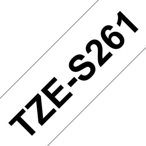 Cinta Rotuladora Brother TZE-S261 36mm Black on white tape