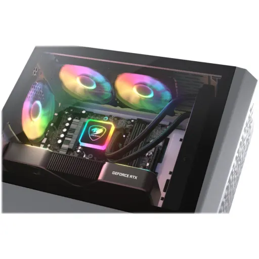 Imagen 9 de Cougar MG140 Air RGB - MT - micro ATX - panel lateral con ventana (cristal templado) - sin fuente de alimentación - blanco - USB/Audio