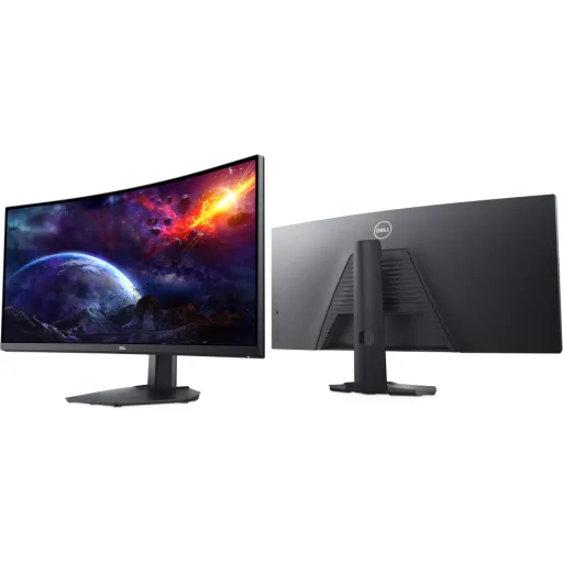 Monitor curvo para juegos Dell Monitor curvo de 34 pulgadas con frecuencia  de actualización de 144 Hz, pantalla WQHD (3440 x 1440), negro - S3422DWG