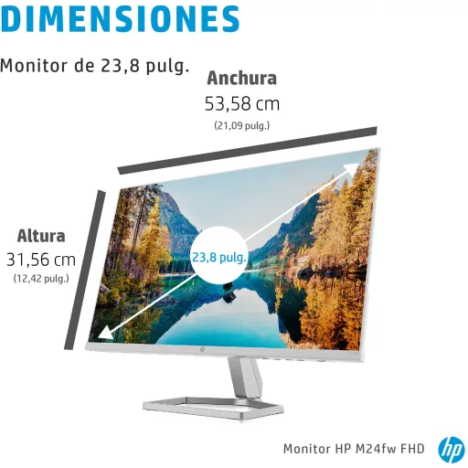 Imagen 8 de Monitor HP M24fw 23.8" FHD 1920*1080 LED IPS HDMI VGA FreeSync 75Hz