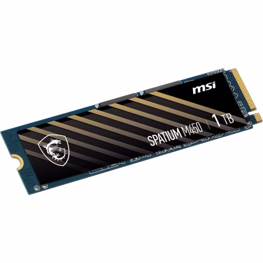 Imagen 2 de Unidad SSD MSI Spatium M450 1TB M.2 22*80 PCIe Gen4 NVMe 3D NAND Lect3600Mbs