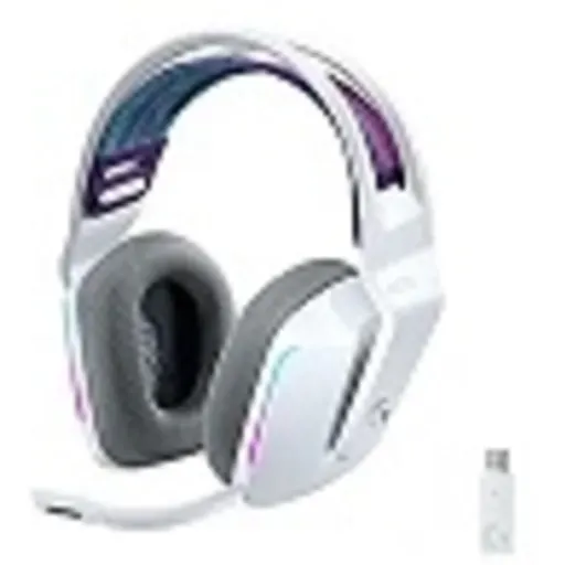 Imagen 0 de Audífonos Gamer Inalámbricos Logitech G733 Lightspeed RGB Dongle USB Color Blanc