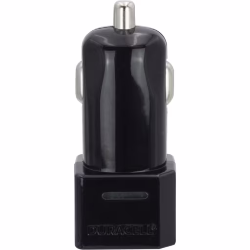 CARGADOR AUTO 2,1A + CABLE IPHONE 5/6 CERTIF DURACELL PRO183