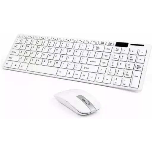 Genérica Teclado Mouse Inalámbrico - White (DM-K06)