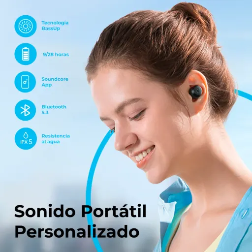 Imagen 6 de Audífonos Inalámbricos Soundcore A25i, In-Ear BTv5.3 c/Mic Cuna de carga Negro