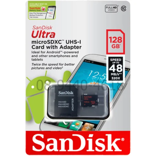 Imagen 0 de SanDisk Ultra microSDXC 128 GB UHS-I (Class 10 / Speed Class 1) (SDSDQUAN-128G-G4A)
