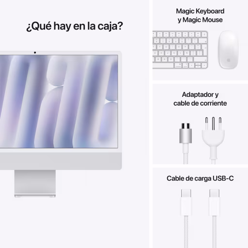 Imagen 0 de iMac Ret 4.5K 24/ M4 10C/ GPU 10C/ 16GB RAM/ 1TB Plata